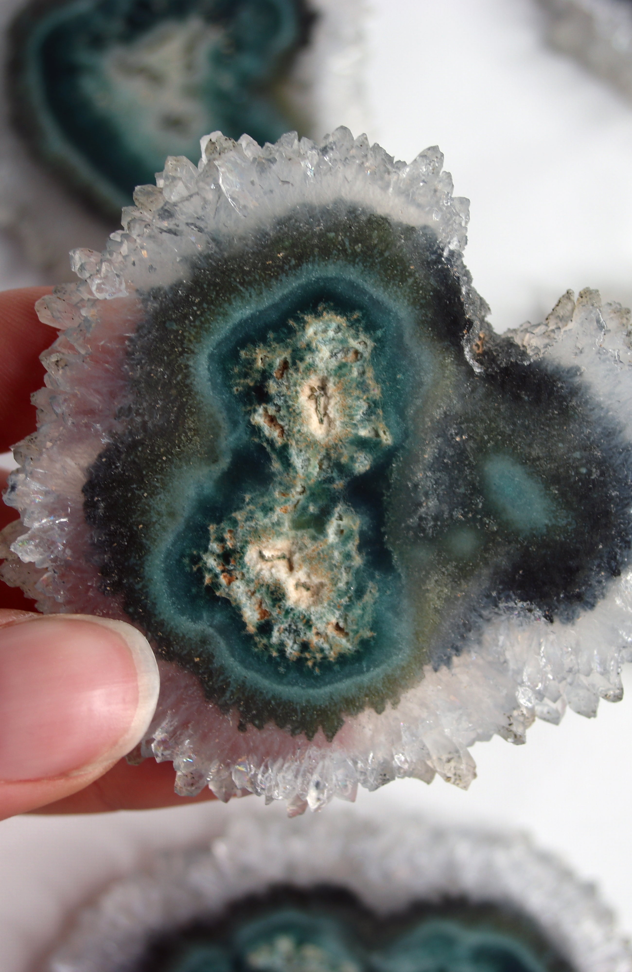 Green Amethyst Flower (Stalactite)